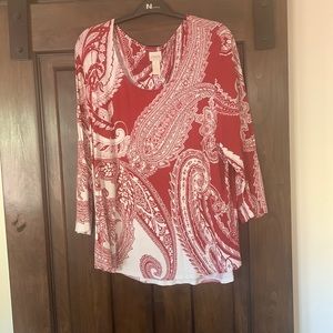 Chicos size 3 paisley top